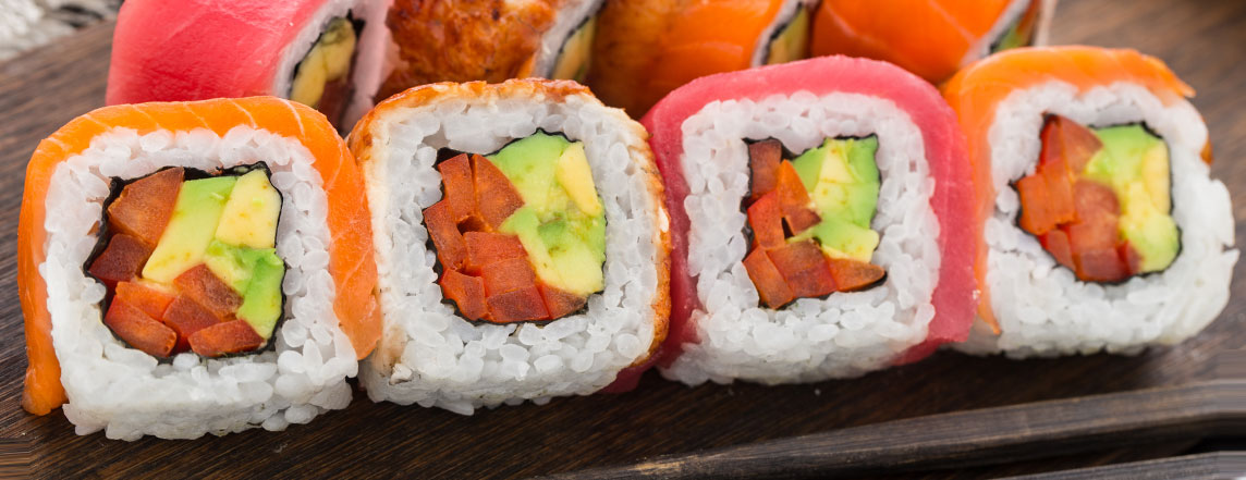 Avocado and Smoked Salmon Sushi