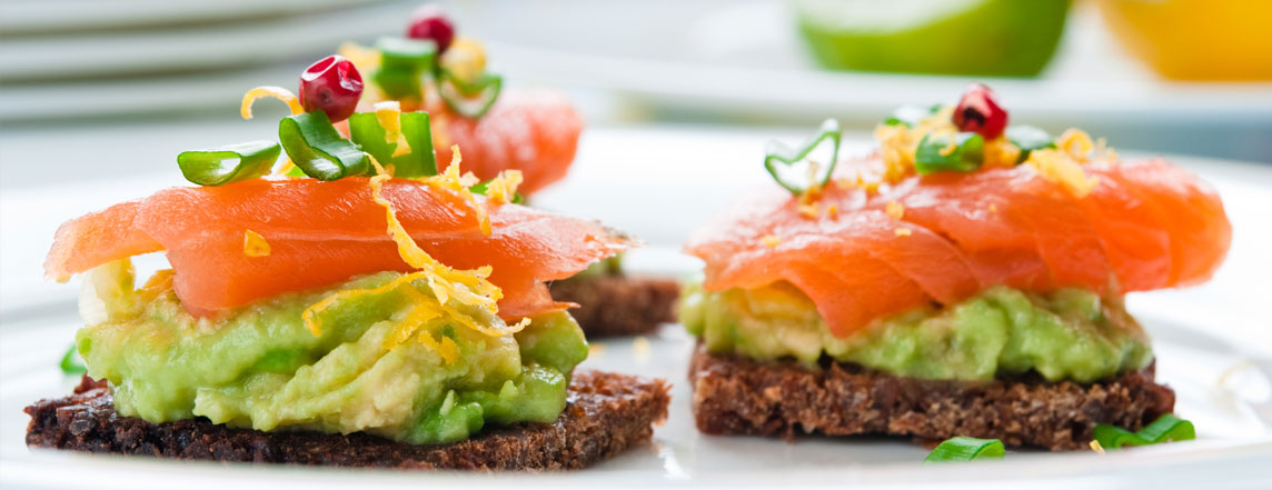 Avocado and Smoked salmon on Rye